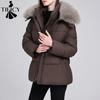 TIFICY Moda donna casual autunno inverno tinta unita stampa maniche lunghe giacche e cappotti piumini