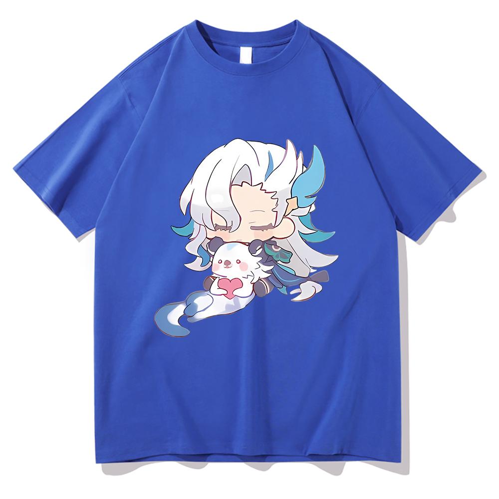 Genshin Impact Neuvillette T Shirt Fashion Unisex Harajuku Funny Kawaii TShirt Unisex High Quality Anime Casual Cotton Tees Shirts