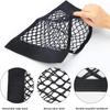 4 Pack,Universal Car Pouch Mesh Ceiling Netting Storage Auto Wall Sticker Net Pocket Elastic Trunk Organize Bag Black Load Cargo Mesh Storages Holder