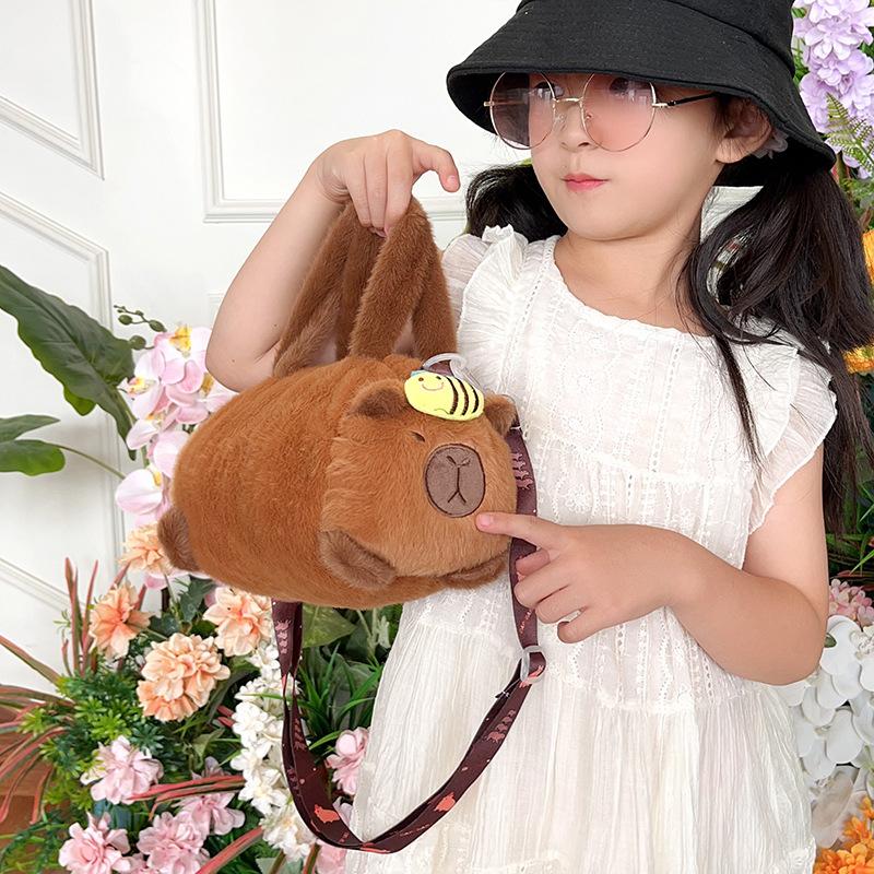 Grab machine plush toy cute children's hand bag shoulder crossbody fashion personalized small bucket bag