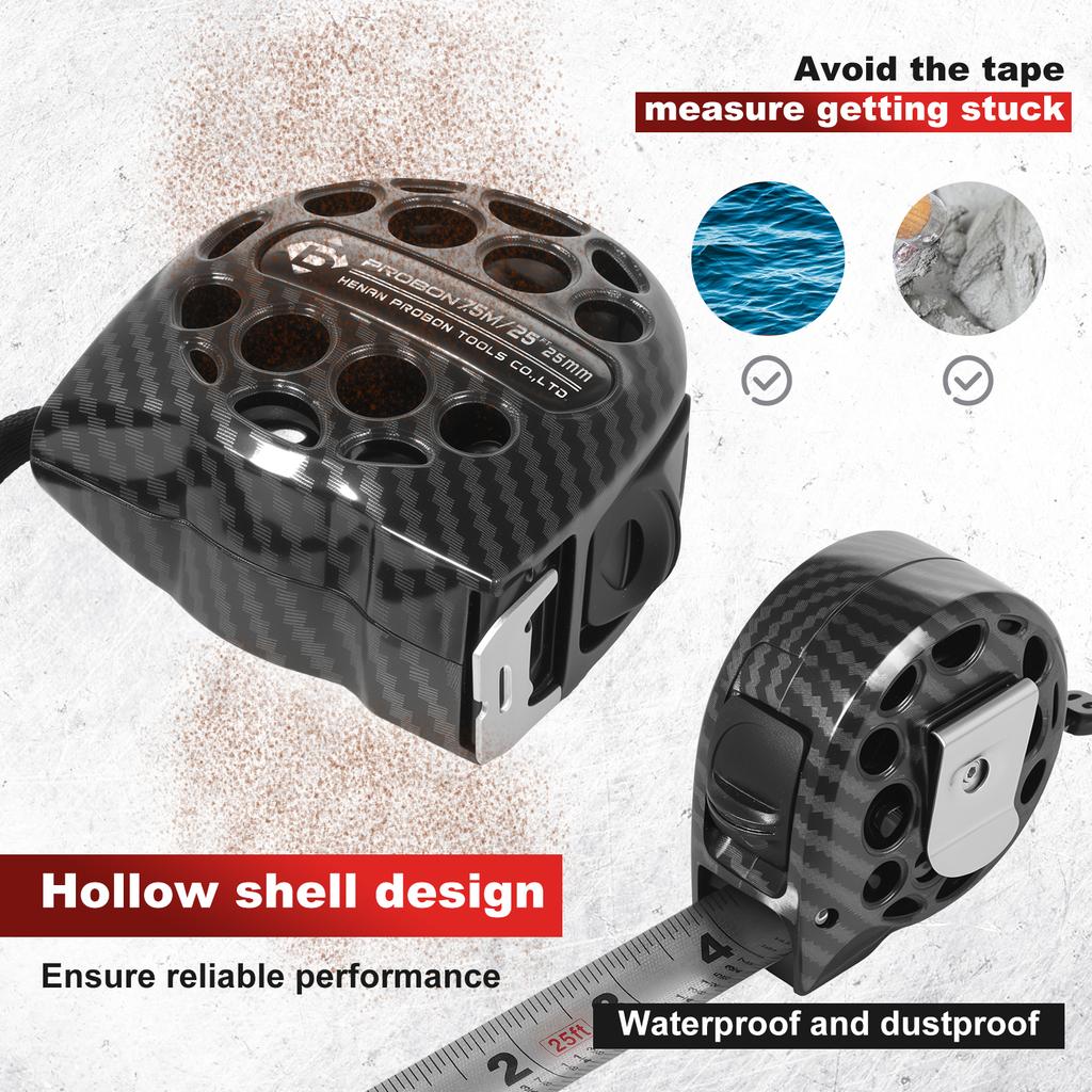 5/7.5M Metric Tape Measure Stainless Steel Retractable Measuring Tape Waterproof Hollowed-out Tape Measure for Woodworking Tools