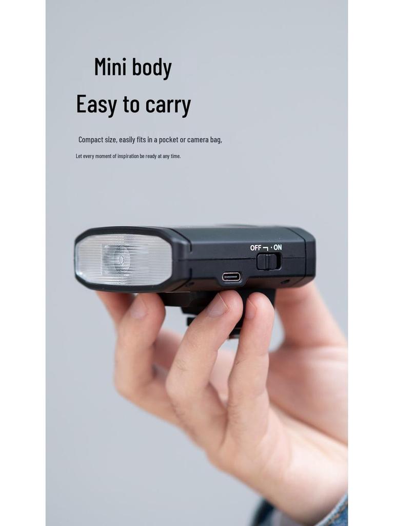 Jiebao TR100 Mini On-Camera Flash for DSLR & Mirrorless Cameras