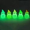6 st Present Små Miniatyr Tomtefigurer Lyser i Mörkret Mini Resin Tomtar Trädgårdstomtar Landskapsdekor