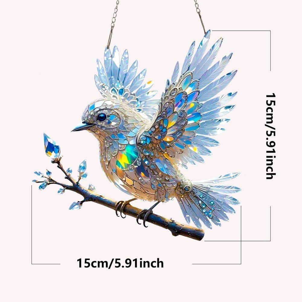 Pretty Bird Acrylic Hanging Decoration for Living Room, Patio, and Holiday Scenes Idea