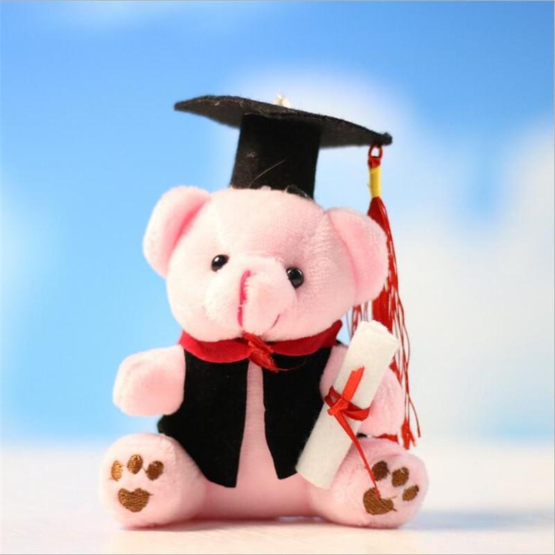 Cute Doctor Bear Plush Toy Doll Small Bear Pendant Cartoon Schoolbag Bag Ornament Keychain 12Cm