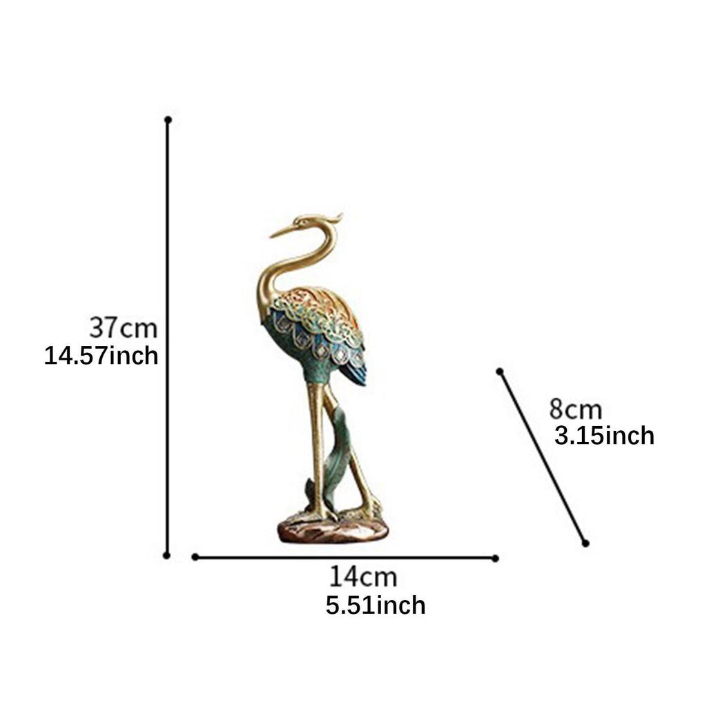 Animal Crane Statue Sculpture Resin
