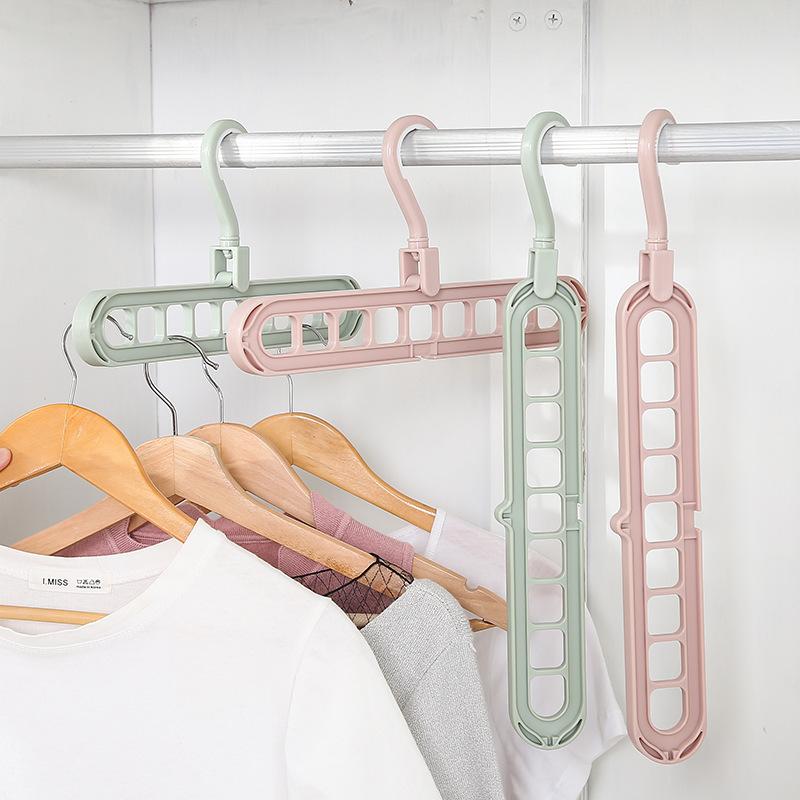 2/5pcs Magic Multi-port Support Hangers for Clothes Drying Rack Multifunction Plastic Clothes Rack Drying Hanger Storage Hangers