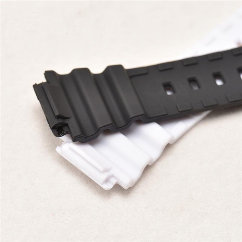 Resin Strap For Casio MRW-200H 18MM Watch Band Mens Sports Waterproof Black White Replacement Watch Accessories