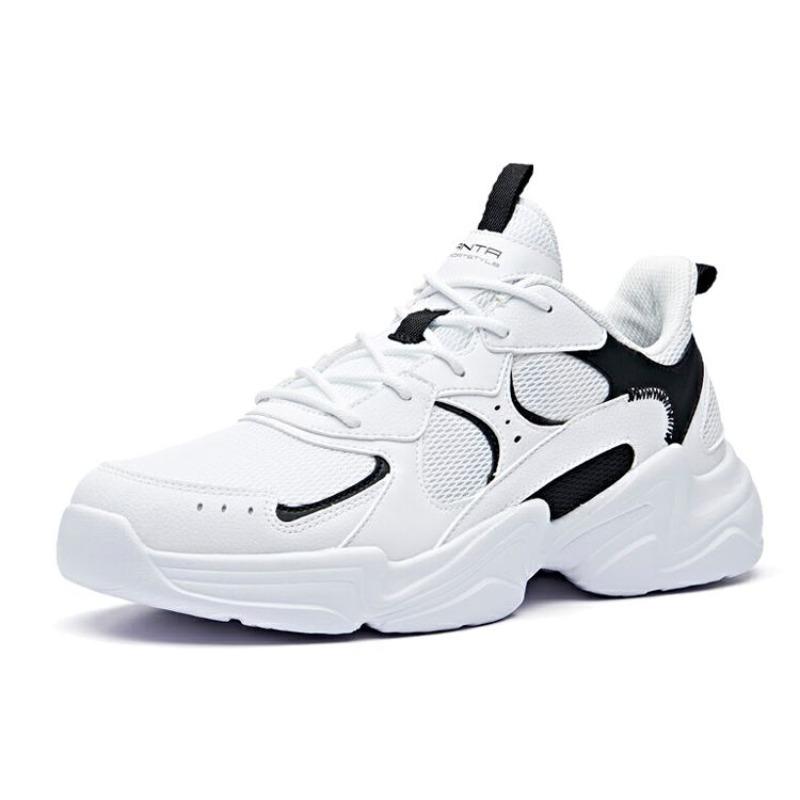 Anta Lifestyle Mesh Low Top Casual Shoes Mens White Black 111938822R-3