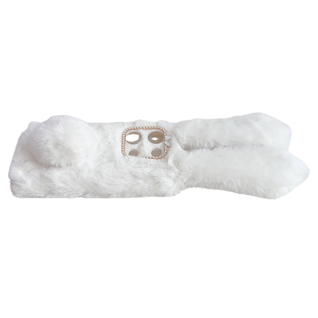 For Xiaomi Redmi Note 13 Pro 4G/Poco M6 Pro 4G TPU Case 3D Bunny Ears Furry Hairball Back Phone Cover