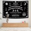 Halloween Gotisk Grunge Rumsdekor,Dödskalletapet för Sovrum,Goth Heksig Mörk Estetik Heminredning,Litet Skelett Vintage Svart