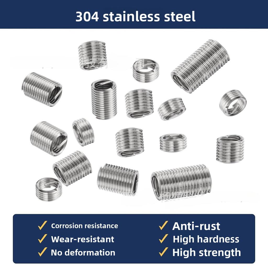 300Pcs Boxed 304 Stainless Steel Wire Thread Insert M3-M5 Thread Repair Helicoil Kit