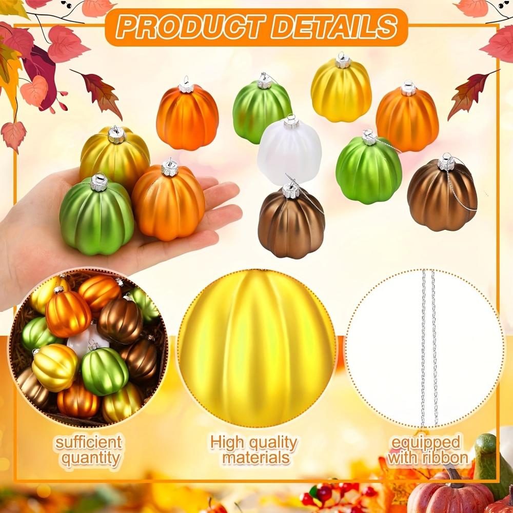 10-20pcs Halloween Pumpkin Balls 5cm Matte Autumn Pumpkin Pendant for Birch Tree Halloween Party Table Decoration