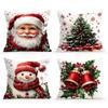 Christmas Atmosphere Cushion Pillowcase Printed Polyester 45x45cm Throw Pillowcover Decorative Sofa Cushion Pillowslip Decor