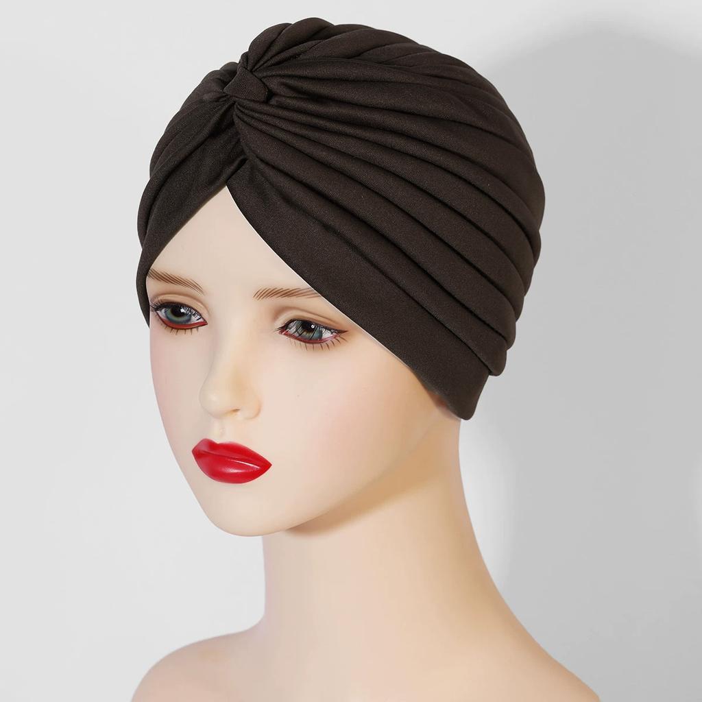 Women's Stretchy Pull- Turban Hat Soft Headwrap for Casual Daily Wear