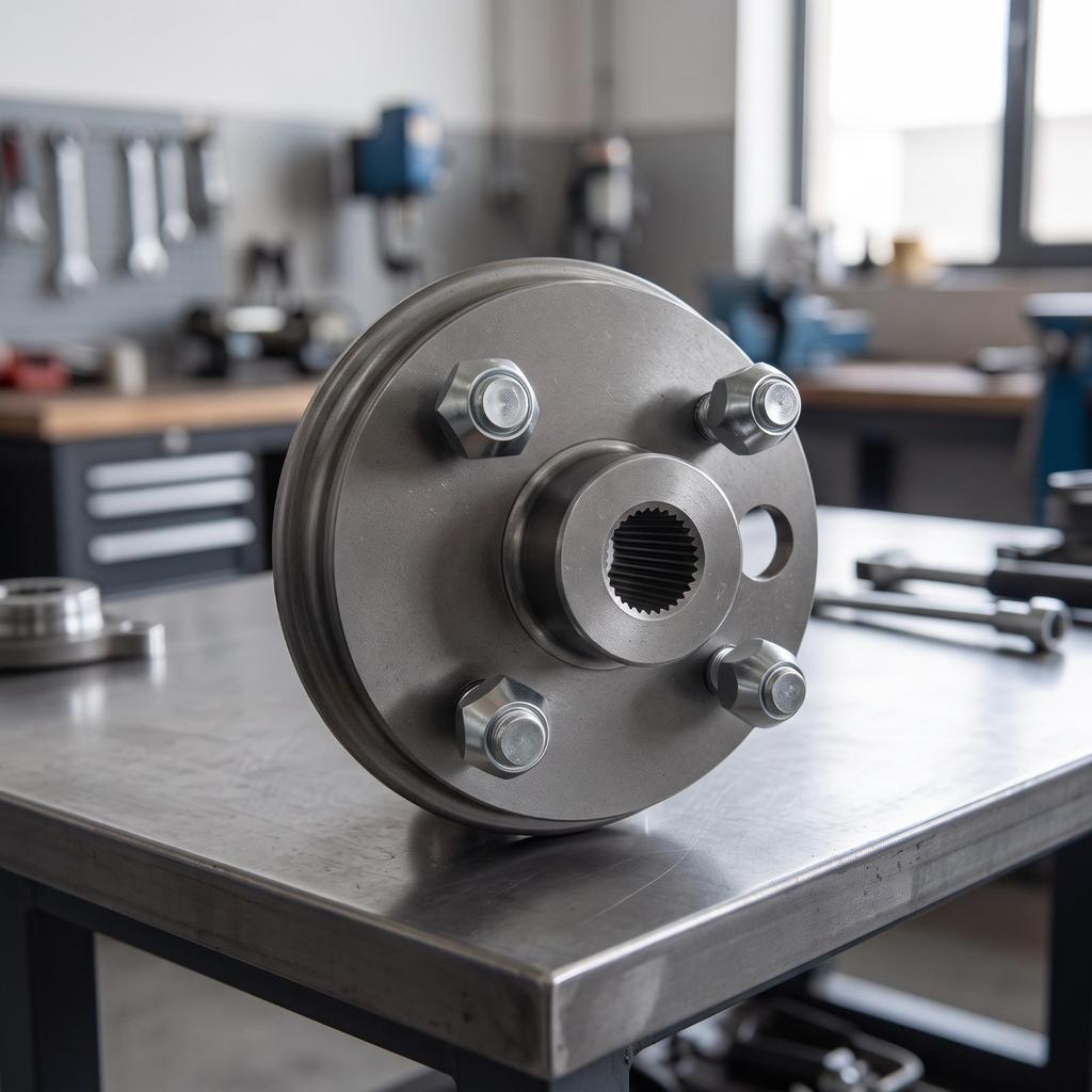 Brake Drum Hub 4-Stud Hardware Coated for Mechanics