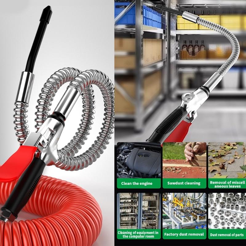 Multifunctional Air Blow Guns Extensible Nozzle Pneumatic Tool Antislip Handle for Dust Cleaning Comprehensive Cleaning