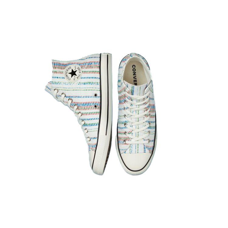 Converse Chuck Taylor All Star High Summer Stripes Unisex Sneakers Multi-Color Egret Egyptian-Blue 171897C