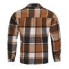 Men's Retro Plaid Brushed Long Sleeve Shirt Jacket with Elegant Lapel