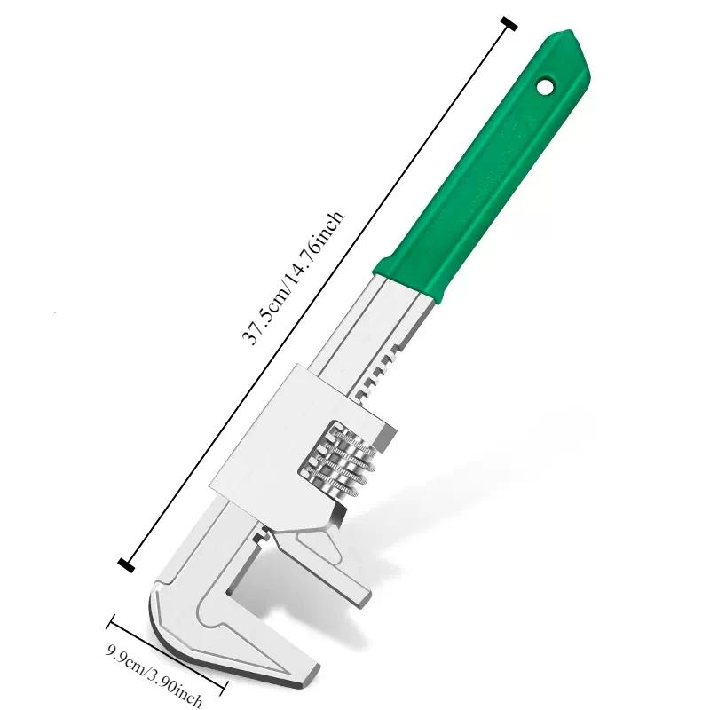 Multifunctional F-Type Adjustable Pipe Wrench Key Large Mouth Plumbing Spanner