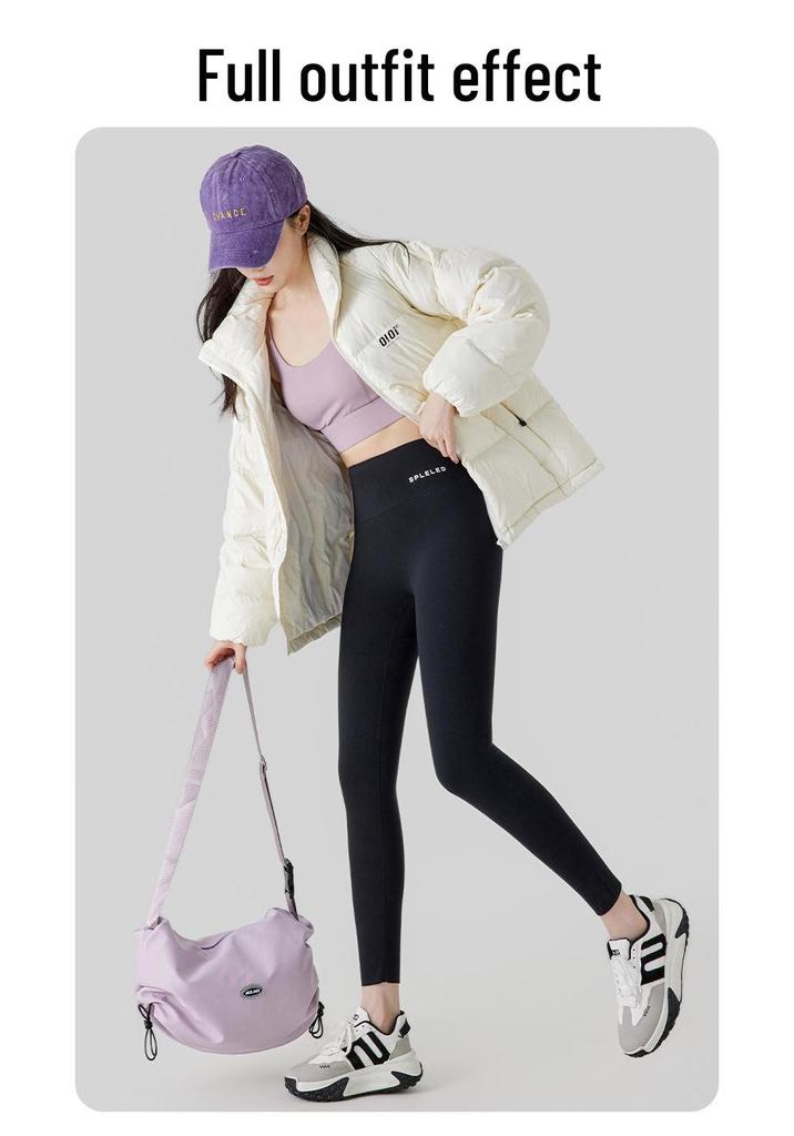 Women's High Waist Yoga Pants: Comfortable Plus Velvet Base Layer for Shorter People – New 2026 Style, Warm Autumn/Winter Outerwear.
