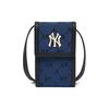 New MLB Monogram Collection Polyester One Shoulder Crossbody Cell Phone Pouch Regular Unisex Midnight Blue 3ACRH011N-50BLD