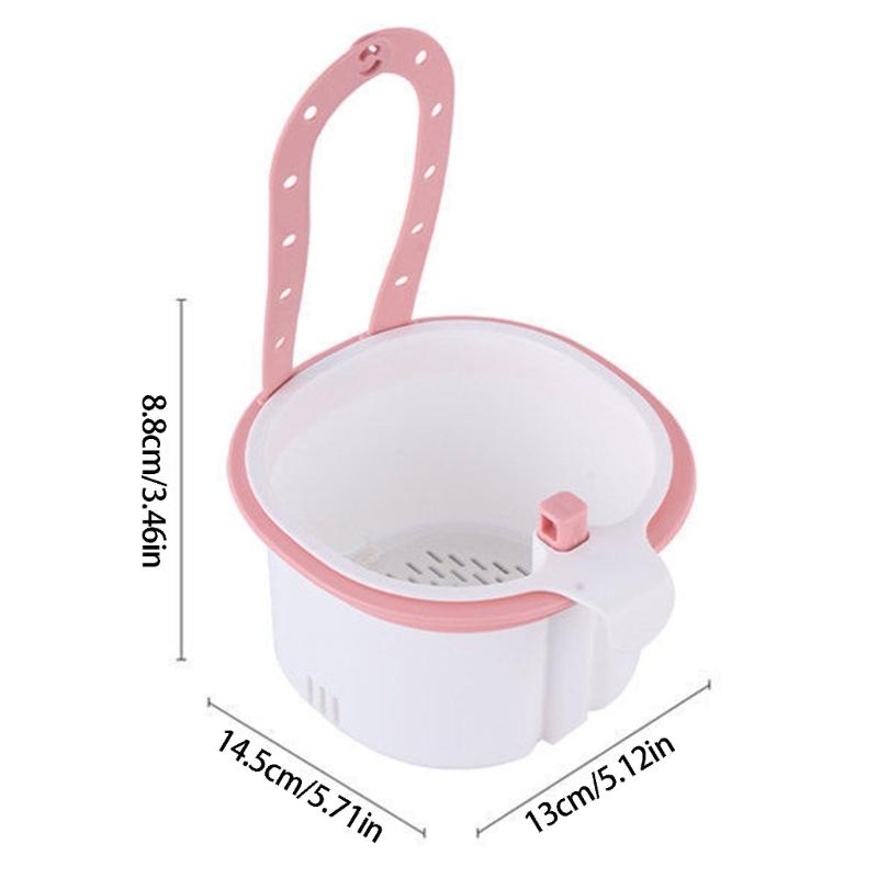 Sink Side Hanging Basket Set, 2 Piece Produce Wash Basket with Several Hole Hanger for Utensils, Cloths, and Home Cooking
