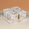 Container Tray Set with Lid & Serving Tray, Dry Fruit Box Set with Serving Tray for Serving Sweets, Chips, Cookies Other Snacks 4 Pieces, White
