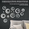 24 Pcs Circle Mirror Sticker DIY 3D Circular Mirror Wall Sticker Decorative Mirror Decal for Living Room Bedroom Home Decoration