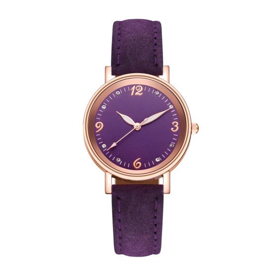 Women Faux Leather Strap Watch Luminous Round Dial Analog Watch Minimalist Ladies Casual Formal Wristwatch Gifts for Her