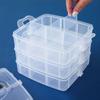 3-layers Plastic Storage Box Detachable Crafts Tool Case  Rings Jewelry Display