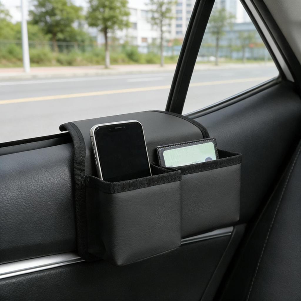 Car Door Window Organizer Cup Holder Pockets Vehicle Side Door Organizer For Driver Truck SUV Van Interior Trip Road Camping