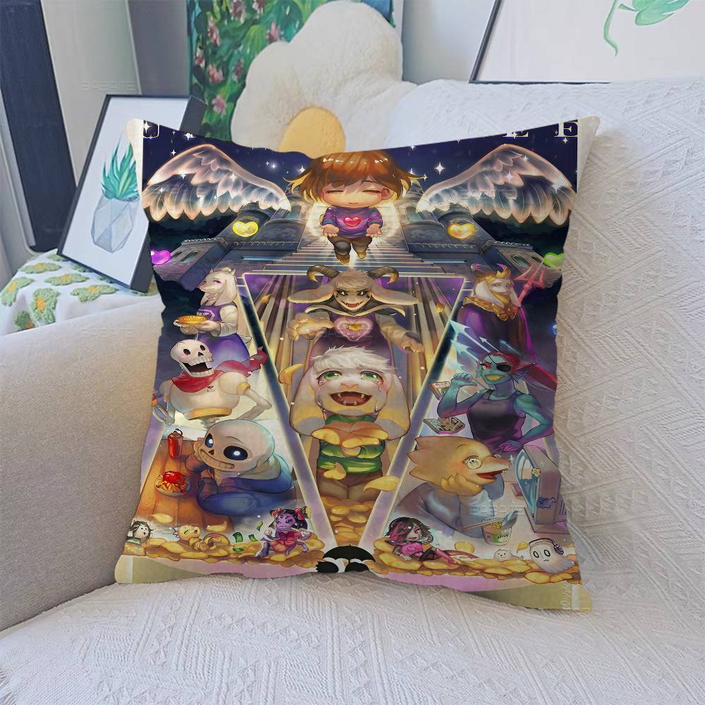 Anime Designs Game U-Undertale Vintage Stitch Lucky Dragon pillow cover sofa cushion cover home room decoration children gift
