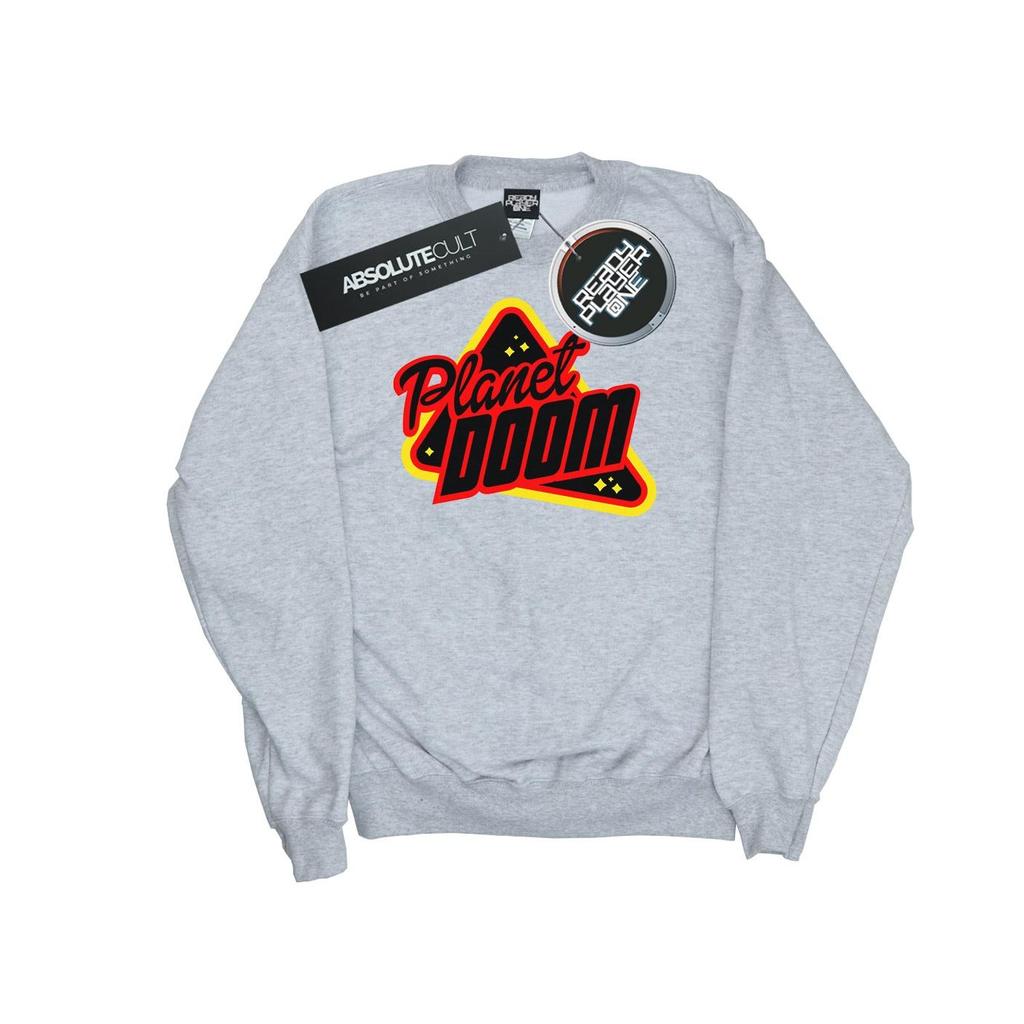 Ready Player One Boys Planet Doom Logo Sweatshirt