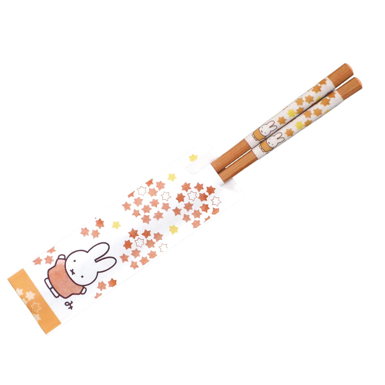 

Dick Bruna Chopsticks Wrapped in Washi Honoka Made in 418022 Miffy Paper, Approx. 21cm, (Star) Design, Japan,