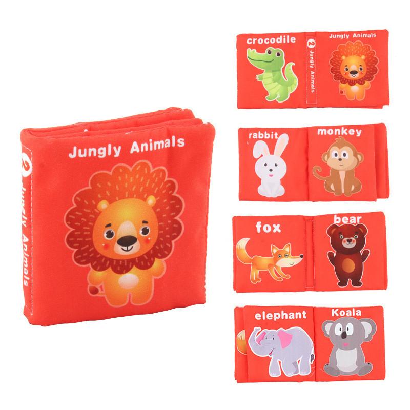 Baby English Palm 3d Cloth Book Newborn Soft Book Early Education Baby Cloth Book