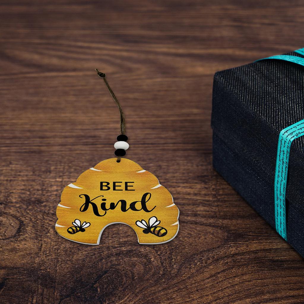 Bee Sign Decor Art Wood Bees Cutout Crafts Cute Bee Honey Bee Day Wall Tree Hanging Ornaments