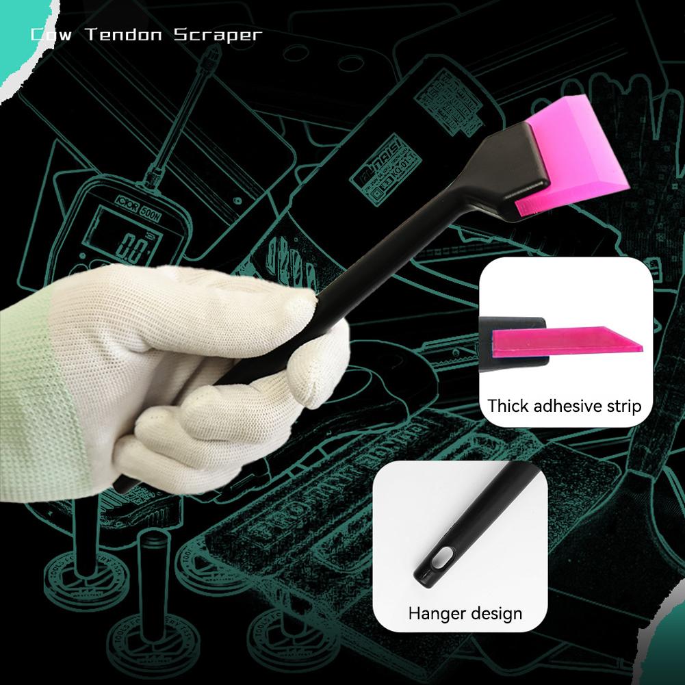 Car Corner Windshield Window Tint Mirror Squeegee Rubber Blade Scraper Handheld Cleaning Tool