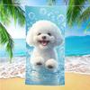 Serviette de camping Bixiong Chien Mignon Printemps Été Serviette de camping Mignonne Serviette de plage Serviettes à séchage rapide pour le voyage, Serviette de chaise longue