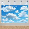 Blue Sky White Cloud Background Natural Landscape Home Party Decoration Backdrop Portrait Photography Banner Baby Shower Props