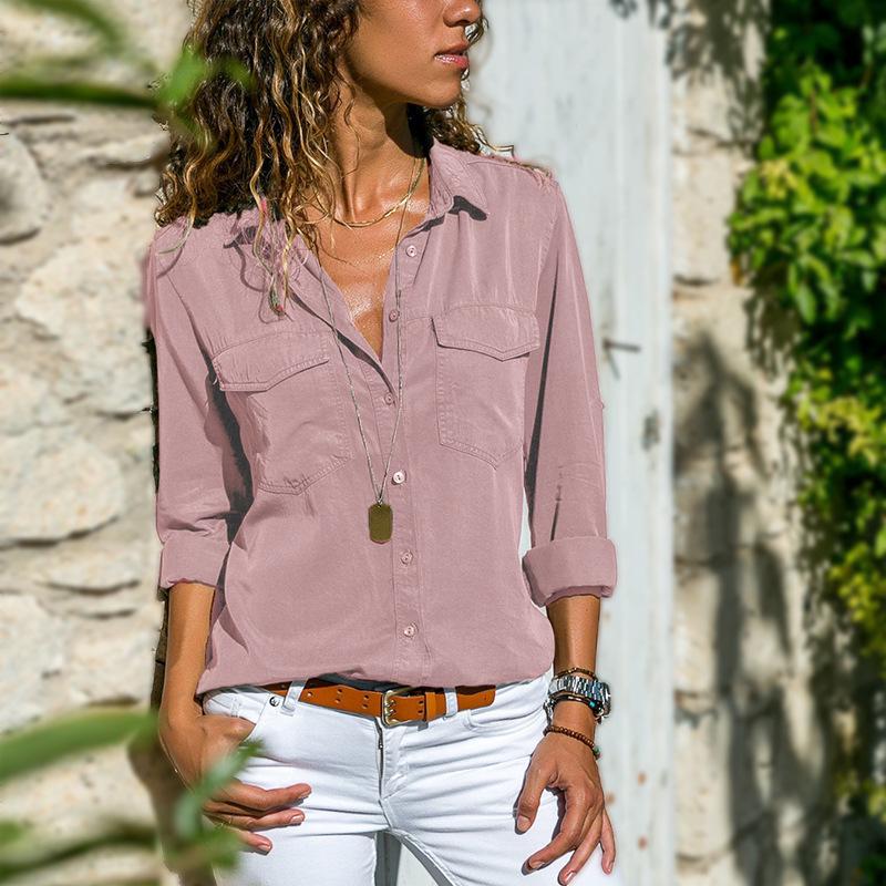 2024 Autumn/Winter New Women's Lapel Long Sleeve Shirt