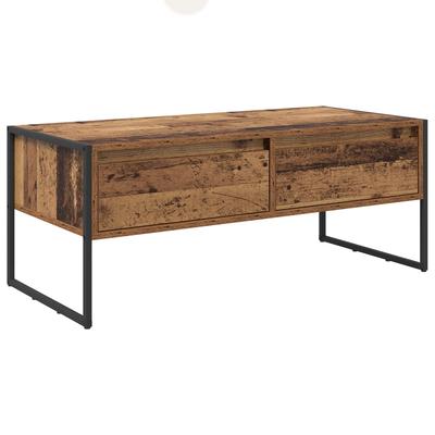 Coffee Table Reclaimed Wood Look 100 X 46 X 40 Cm Wood Based Material