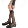 Calze da donna stile giapponese Calzini alti al ginocchio Calzini lunghi in nylon trasparente ultrasottile Calzini al ginocchio JK Lolita per ragazze dolci