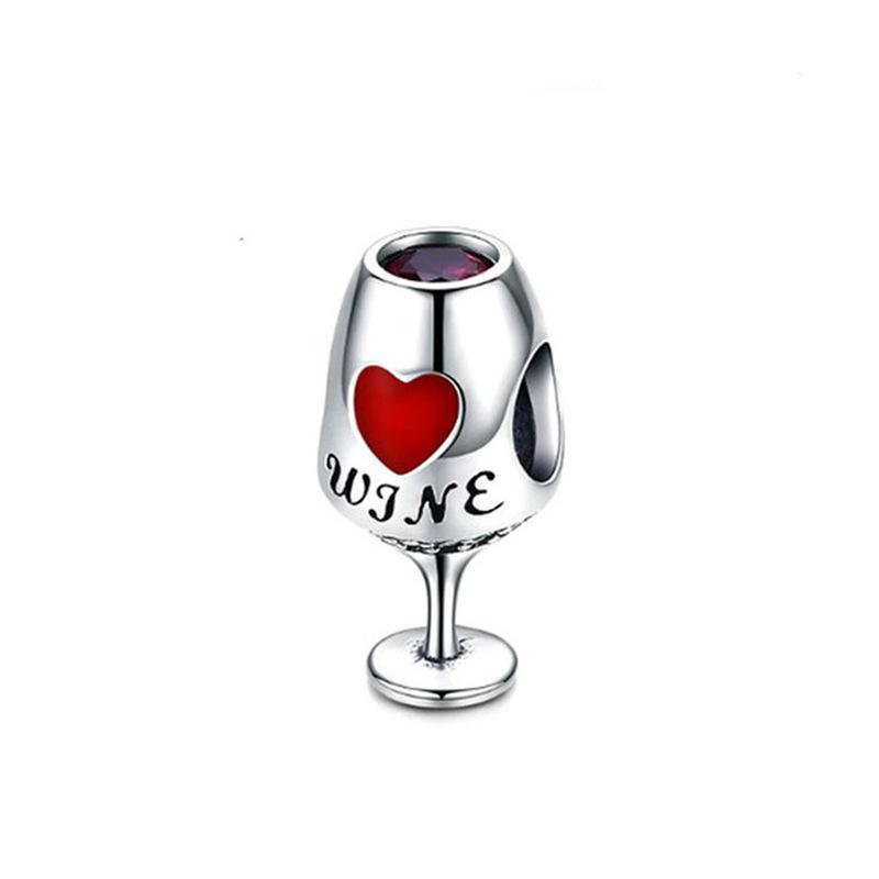 New Fashion Charm Original Angel Red Wine Cup Sail Love Beading Suitable For The Original Lady Bracelet Jewelry Gift