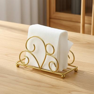Papierhouder, IJzer met Antislip Metalen Kralen Stabiel Basisontwerp, Dikke Draagkrachtige Constructie Lichte Luxe Stijl Servethouder