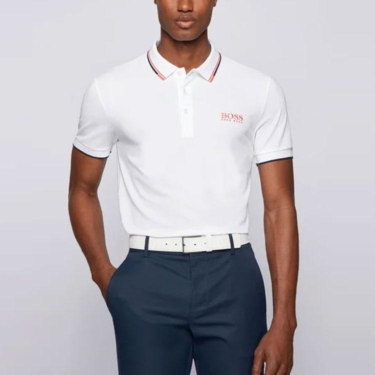 HUGO BOSS Short Sleeved Polo Shirt Men's White 50430796-102