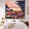 Atletico Madrid Benutzerdefinierte Wanddekoration mit Ihrem Namen Wandteppich Kunst Für Haustiermemorial Geburtstag Hochzeitsfeier Hintergrund Familien Geschenk