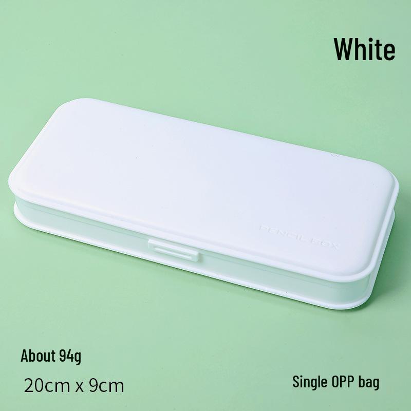 

Macaron Plastic Pencil Case: Multi-Functional DIY Stationery Storage & Gift Box with Flip-Top білий