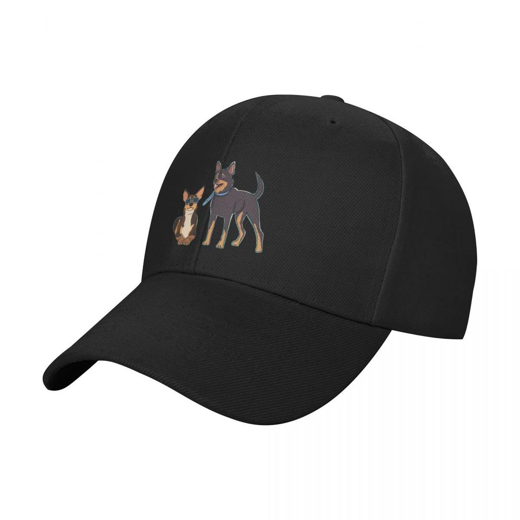 Australian Kelpie - Cute Tan and Black Dog Illustration Pattern Baseball Cap Mountaineering Sun Hat Custom Cap For Man Women's
