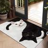 1Pcs Cute Cat Pattern Floor Mat Modern Kitchen Polyester Rug Non-Slip Colorful Indoor Carpet, For Home Bathroom Bedroom Living Room Decor